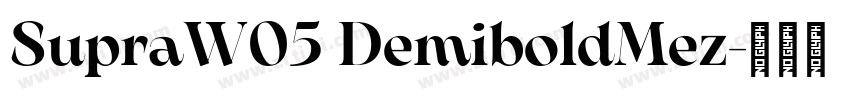 SupraW05 DemiboldMez字体转换